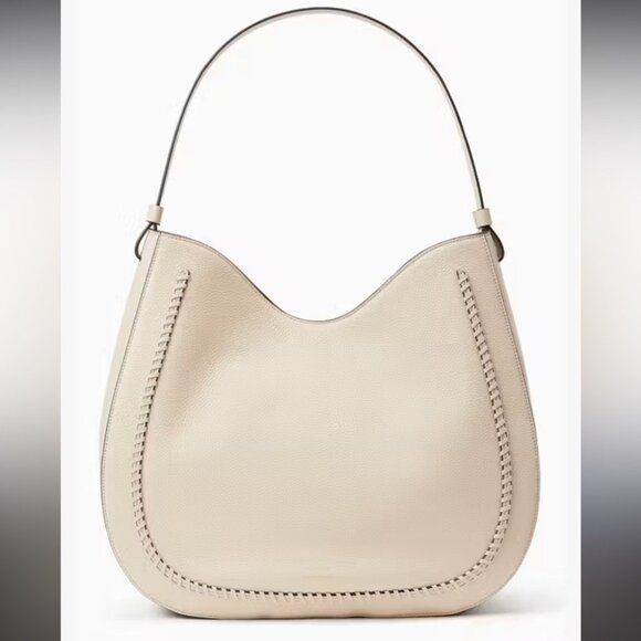 kate spade Handbags - NWT Kate Spade Tan Leather Shoulder Bag Hughes Street Hayess